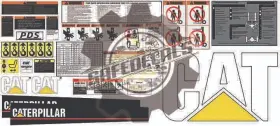 Aftermarket E3000 Cat Forklift Full Decal Kit With Applicator Instructions And Legend