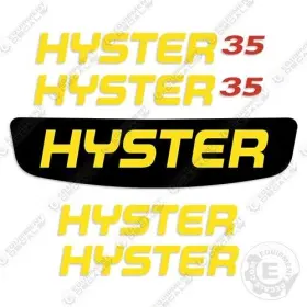 Aftermarket E35xm Fits Hyster Decal Kit Forklift - 7 Year Outdoor Vinyl Equipment 35 Decals