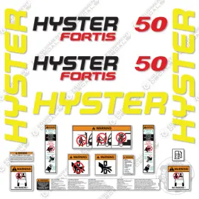 Aftermarket E50z-33 Fits Hyster Fortis Decal Kit Forklift Equipment Decals - 3m 7 Yr Vinyl