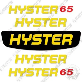 Aftermarket E65xn-36 Fits Hyster Decal Kit Forklift No Warnings - 7 Year Outdoor Vinyl