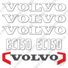 Aftermarket Ec15d Fits Volvo Decal Kit Mini Excavator - 7 Year Outdoor 3m Vinyl Aftermarket Ec15d Fits Volvo Decal Kit Mini Excavator - 7 Year Outdoor 3m Vinyl