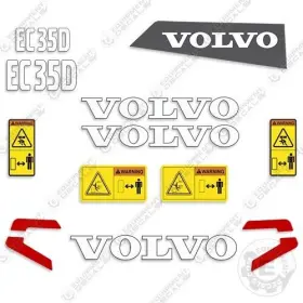Aftermarket Ec35d Fits Volvo Decal Kit Mini Excavator - 7 Year Outdoor 3m Vinyl