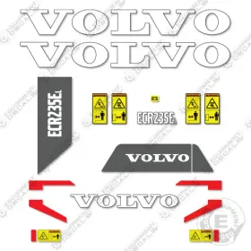 Aftermarket Ecr235el Fits Volvo Decal Kit Hydraulic Excavator - 7 Year Outdoor 3m Vinyl