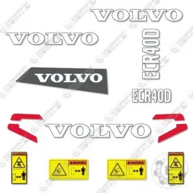 Aftermarket Ecr40d Fits Volvo Decal Kit Mini Excavator - 7 Year Outdoor 3m Vinyl