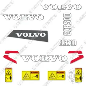Aftermarket Ecr50d Fits Volvo Decal Kit Mini Excavator - 7 Year Outdoor 3m Vinyl