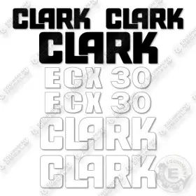 Aftermarket Ecx30 Fits Clark Decal Kit Forklift - 7 Year Outdoor 3m Vinyl