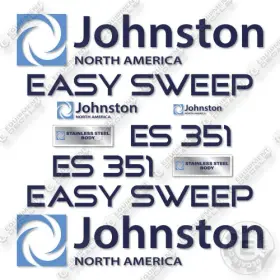 Aftermarket Es351 Fits Johnston Decal Kit Broom Street Sweeper- 7 Yr Outdoor 3m Vinyl