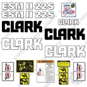 Aftermarket Esmii-22s Fits Clark Decal Kit Forklift - 7 Year Outdoor 3m Vinyl
