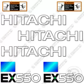 Aftermarket Ex550-5 Fits Hitachi Decal Kit Excavator - 7 Year Outdoor 3m Vinyl Aftermarket Ex550-5 Fits Hitachi Decal Kit Excavator - 7 Year Outdoor 3m Vinyl