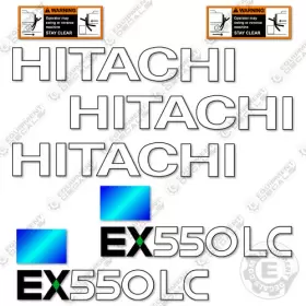 Aftermarket Ex550lc-5 Fits Hitachi Decal Kit Excavator - 7 Year Outdoor 3m Vinyl Aftermarket Ex550lc-5 Fits Hitachi Decal Kit Excavator - 7 Year Outdoor 3m Vinyl