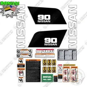 Aftermarket F04d35hv Fits Nissan 90 Decal Kit Forklift -f04d35hv - 7 Year Outdoor 3m Vinyl Bonus