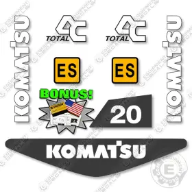 Aftermarket Fb20shgu-6 Fits Komatsu Decal Kit Forklift Decals - 7 Year Outdoor 3m Vinyl
