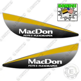 Aftermarket Fd75-s Fits Macdon Decal Kit Flexdraper Yellow - 7 Year Outdoor 3m Vinyl