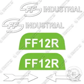 Aftermarket Ff12r Ff Industrial Decal Kit Mini Excavator - 7 Year Outdoor 3m Vinyl