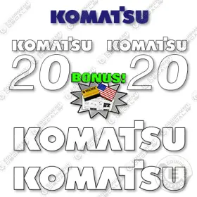 Aftermarket Fg20hst-16 Fits Komatsu Decal Kit Forklift Decals - 7 Year Outdoor 3m Vinyl