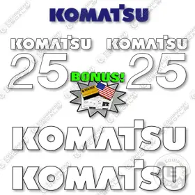 Aftermarket Fg25hst-16 Fits Komatsu Decal Kit Forklift Decals - 7 Year Outdoor 3m Vinyl