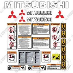 Aftermarket Fg25n Fits Mitsubishi Forklift Decal Kit - 7 Year Outdoor 3m Vinyl