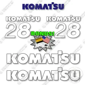 Aftermarket Fg28hst-16 Fits Komatsu Decal Kit Forklift Decals - 7 Year Outdoor 3m Vinyl