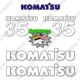 Aftermarket Fg35hst-16 Fits Komatsu Decal Kit Forklift Decals - 7 Year Outdoor 3m Vinyl