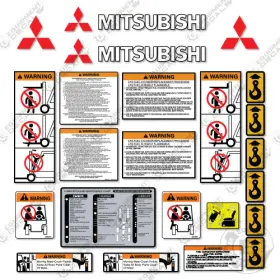 Aftermarket Fg50cn Fits Mitsubishi Decal Kit Forklift - 7 Year Outdoor 3m Vinyl