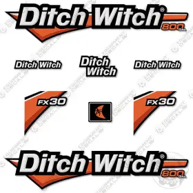 Aftermarket Fx-30 Fits Ditch Witch Fx30 Decal Kit Vacuum Excavator - New Style 800 Gallon