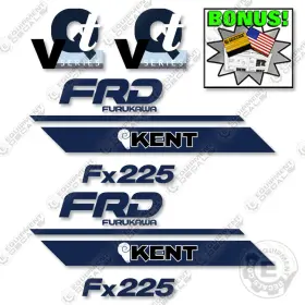 Aftermarket Fx225 Fits Frd Kent Decal Kit Hydraulic Hammer - 7 Year Outdoor 3m Vinyl