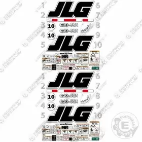 Aftermarket G10-55a Fits Jlg Decal Kit Package Telehandler - 2 Full Kits Aftermarket G10-55a Fits Jlg Decal Kit Package Telehandler - 2 Full Kits