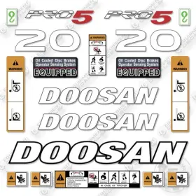 Aftermarket G20p-5 Doosan Decal Kit Forklift- - Not Genuine Oem