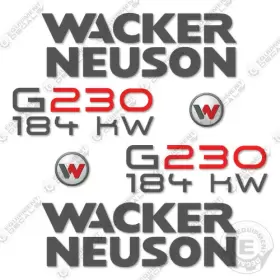 Aftermarket G230 Fits Wacker Neuson Decal Kit Generator - 7 Year Outdoor 3m Vinyl Aftermarket G230 Fits Wacker Neuson Decal Kit Generator - 7 Year Outdoor 3m Vinyl