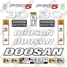 Aftermarket G30p-5 Doosan Decal Kit Forklift- - Not Genuine Oem