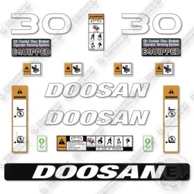 Aftermarket G30p-7 Fits Doosan Decal Kit Forklift- 7 Year Outdoor 3m Vinyl