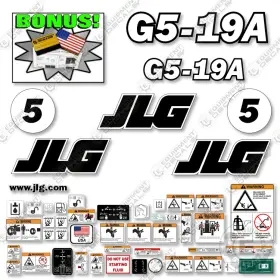 Aftermarket G5-19a Fits Jlg Decal Kit Telehandler - 7 Year Outdoor 3m Vinyl