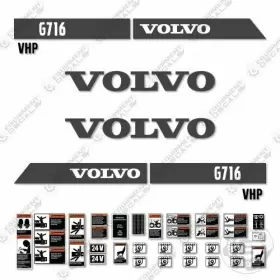 Aftermarket G716 Fits Volvo Vhp Decal Kit Motor Grader Scraper Equipment Decals - 3m Vinyl