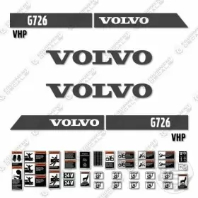 Aftermarket G726 Fits Volvo Vhp Decal Kit Motor Grader Scraper Equipment Decals - 3m Vinyl