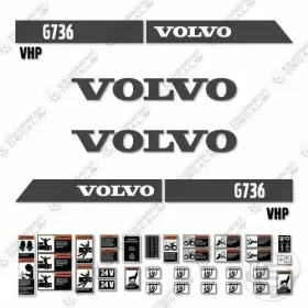Aftermarket G736 Fits Volvo Vhp Decal Kit Motor Grader Scraper Equipment Decals - 3m Vinyl