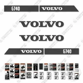 Aftermarket G740 Fits Volvo Decal Kit Motor Grader - 7 Year Outdoor 3m Vinyl