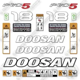 Aftermarket Gc18s-5 Fits Doosan Decal Kit Forklift- 7 Year Outdoor 3m Vinyl