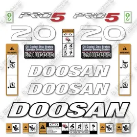 Aftermarket Gc20s-5 Fits Doosan Decal Kit Forklift- 7 Year Outdoor 3m Vinyl