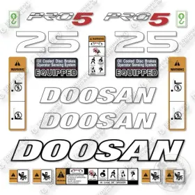 Aftermarket Gc25p-5 Doosan Decal Kit Forklift- - Not Genuine Oem