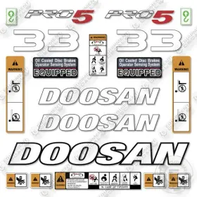 Aftermarket Gc33e-5 Doosan Decal Kit Forklift- - Not Genuine Oem