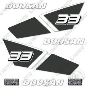 Aftermarket Gc33s-9 Fits Doosan Decal Kit Forklift - 7 Year Outdoor 3m Vinyl