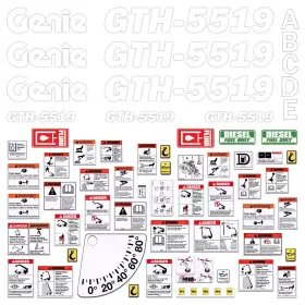 Aftermarket Genie Gth5519 Decal Kit Fits Genie Gth 5519 Telescopic Forklift Complete Sticker 7yr Vinyl Usa Aftermarket Genie Gth5519 Decal Kit Fits Genie Gth 5519 Telescopic Forklift Complete Sticker 7yr Vinyl Usa