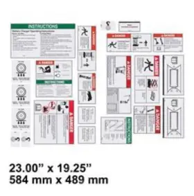 Aftermarket Gn217262 Genie Safety Decal Kit 584mm X 489mm