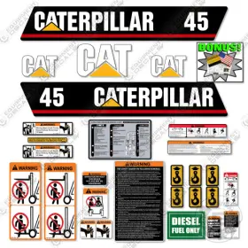 Aftermarket Gp45k Fits Caterpillar Forklift Decal Kit - 7 Year Outdoor 3m Vinyl