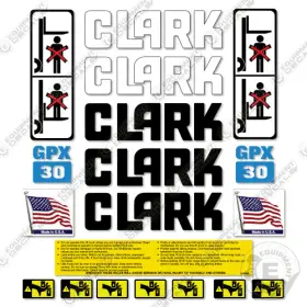 Aftermarket Gpx30 Fits Clark Decal Kit Forklift - 7 Year Outdoor 3m Vinyl