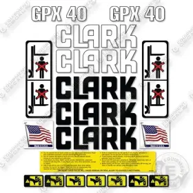 Aftermarket Gpx40 Fits Clark Decal Kit Forklift - 7 Year Outdoor 3m Vinyl