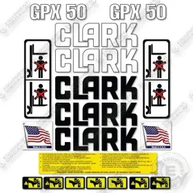 Aftermarket Gpx50 Fits Clark Decal Kit Forklift - 7 Year Outdoor 3m Vinyl