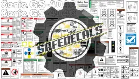 Aftermarket Gs-4046 Genie Full Decal Kit With Applicator Instructions And Legend