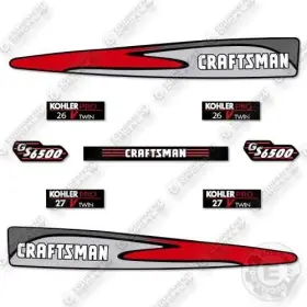 Aftermarket Gs6500 Fits Craftsman Decal Kit Mower - 7 Year Outdoor 3m Vinyl
