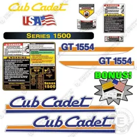 Aftermarket Gt1554 Cub Cadet Super Decal Kit Riding Mower Tractor - 7 Year 3m Vinyl Bonus